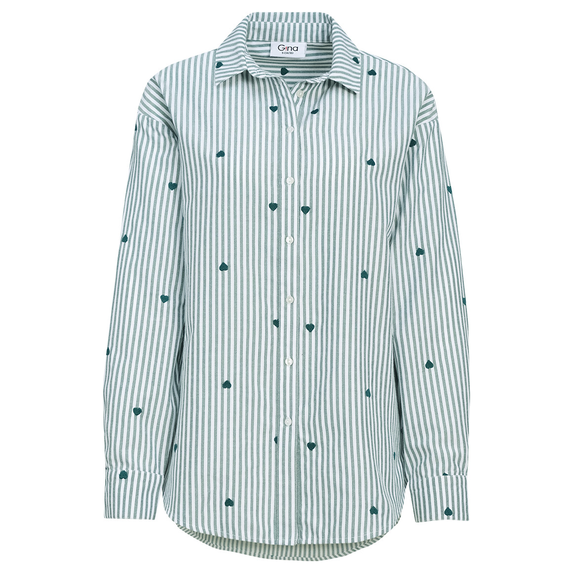 Damen Bluse mit Herz-Stickerei