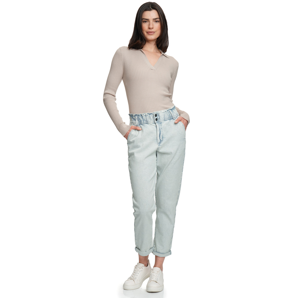 Damen Jeans mit Streifen