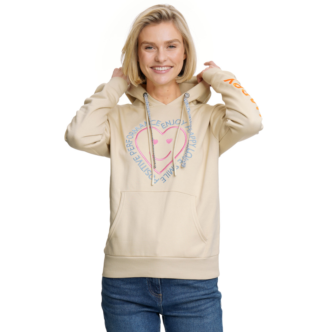 Damen Hoodie mit Stickerei