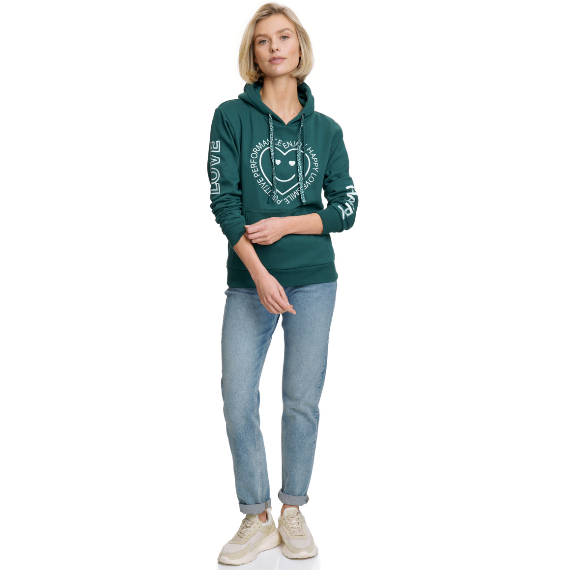 Damen Hoodie mit Stickerei
