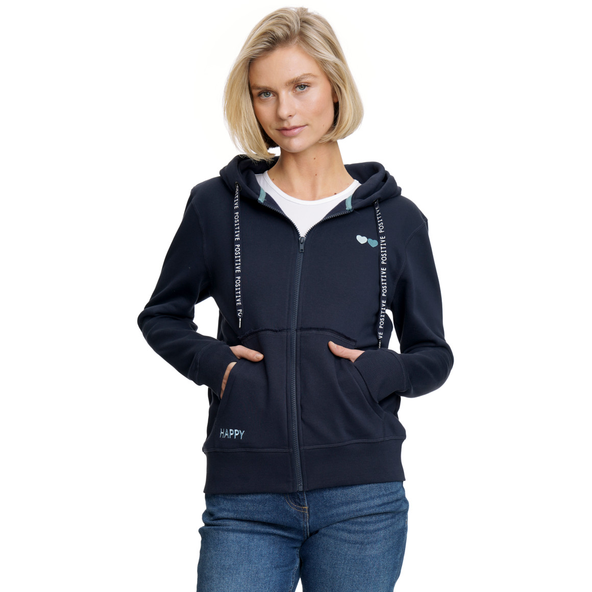 Damen Sweatjacke mit Stickerei