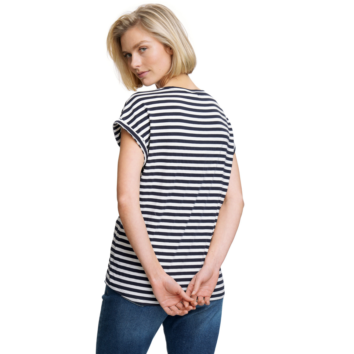 Damen T-Shirt mit Herz-Applikation