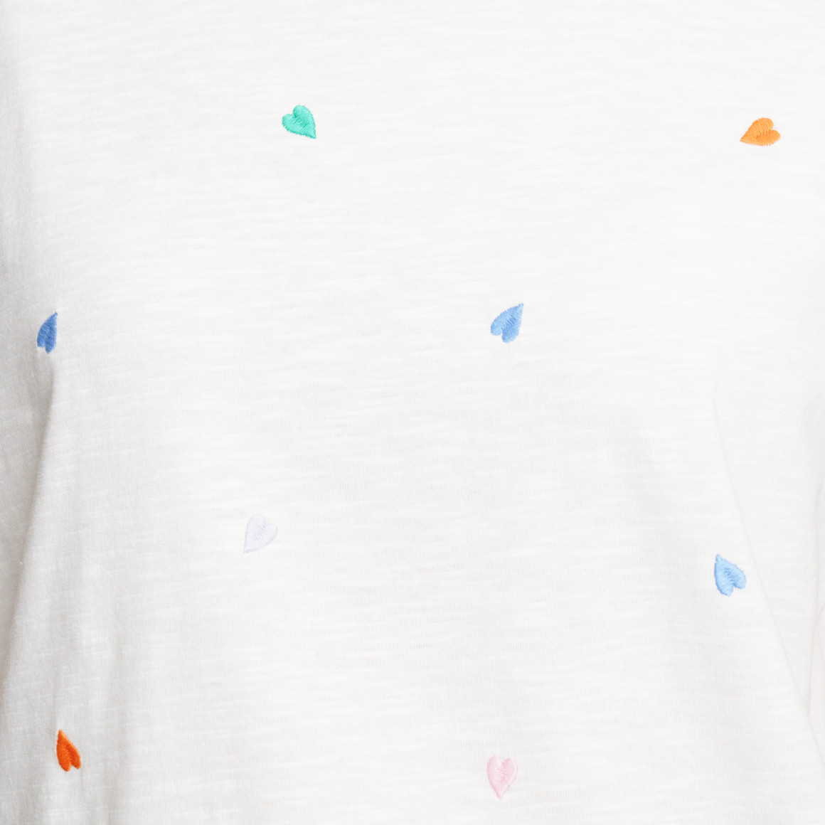 Damen T-Shirt mit Herz-Stickerei