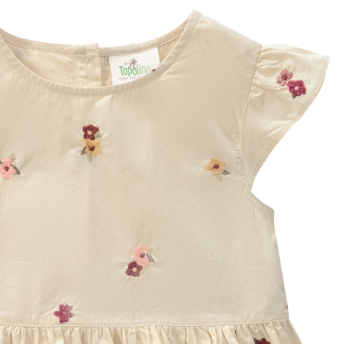 Mädchen Bluse mit Blumen-Stickerei