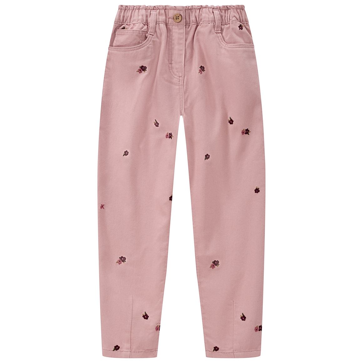 Mädchen Jeans mit Blumen-Stickerei