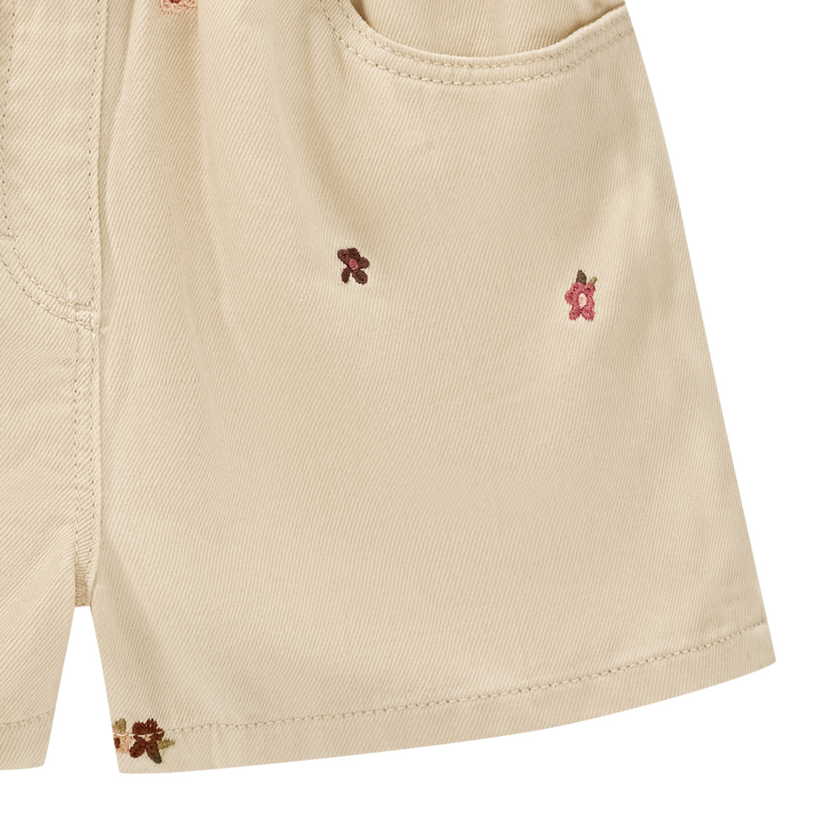 Mädchen Jeans mit Blumen-Stickerei