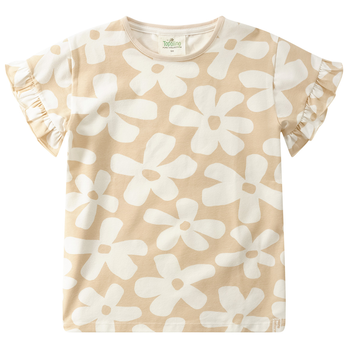 2 Mädchen T-Shirts mit Rüschenärmeln