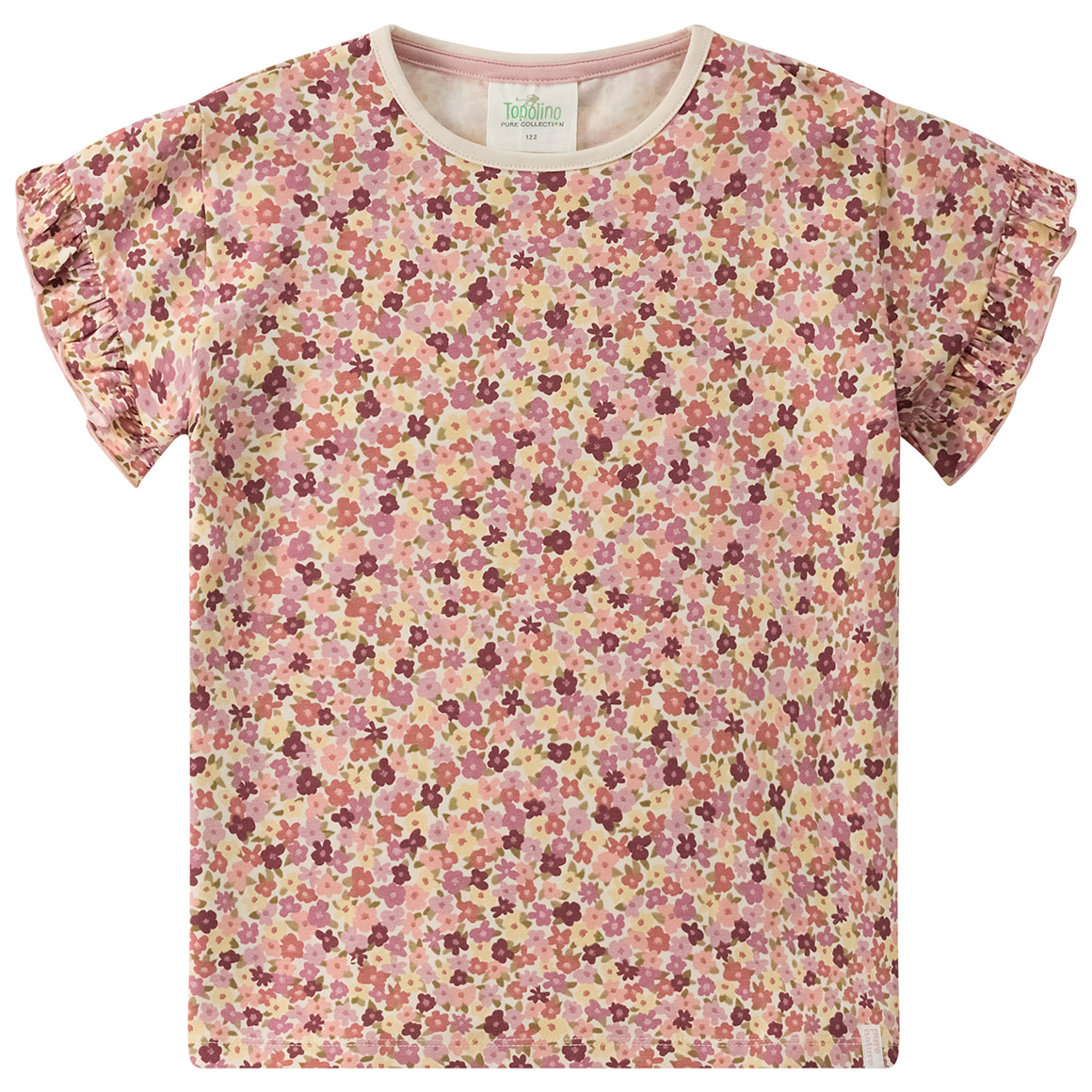 2 Mädchen T-Shirts mit Rüschenärmeln