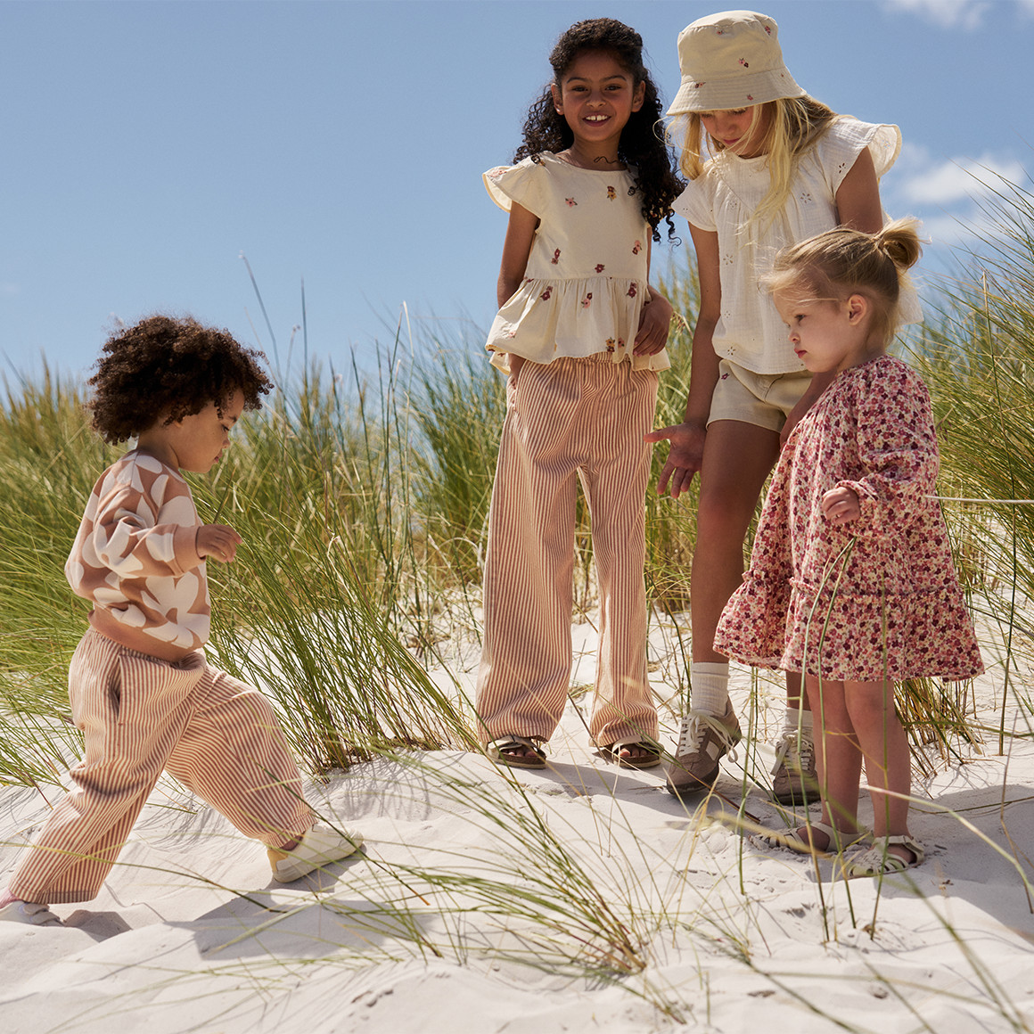 Mädchen Wide-Leg-Hose mit Streifen