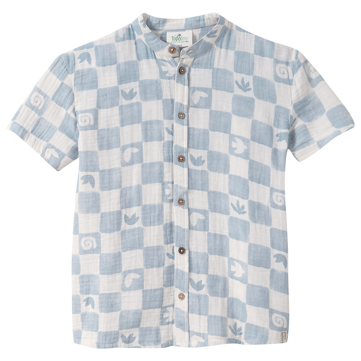 Jungen Musselinhemd mit Allover-Muster