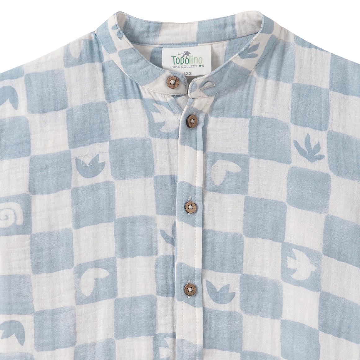 Jungen Musselinhemd mit Allover-Muster