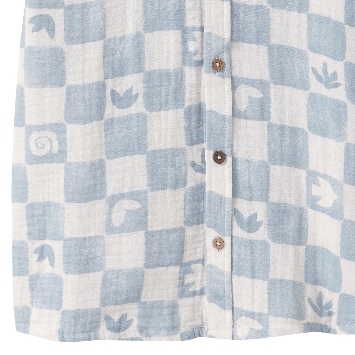Jungen Musselinhemd mit Allover-Muster