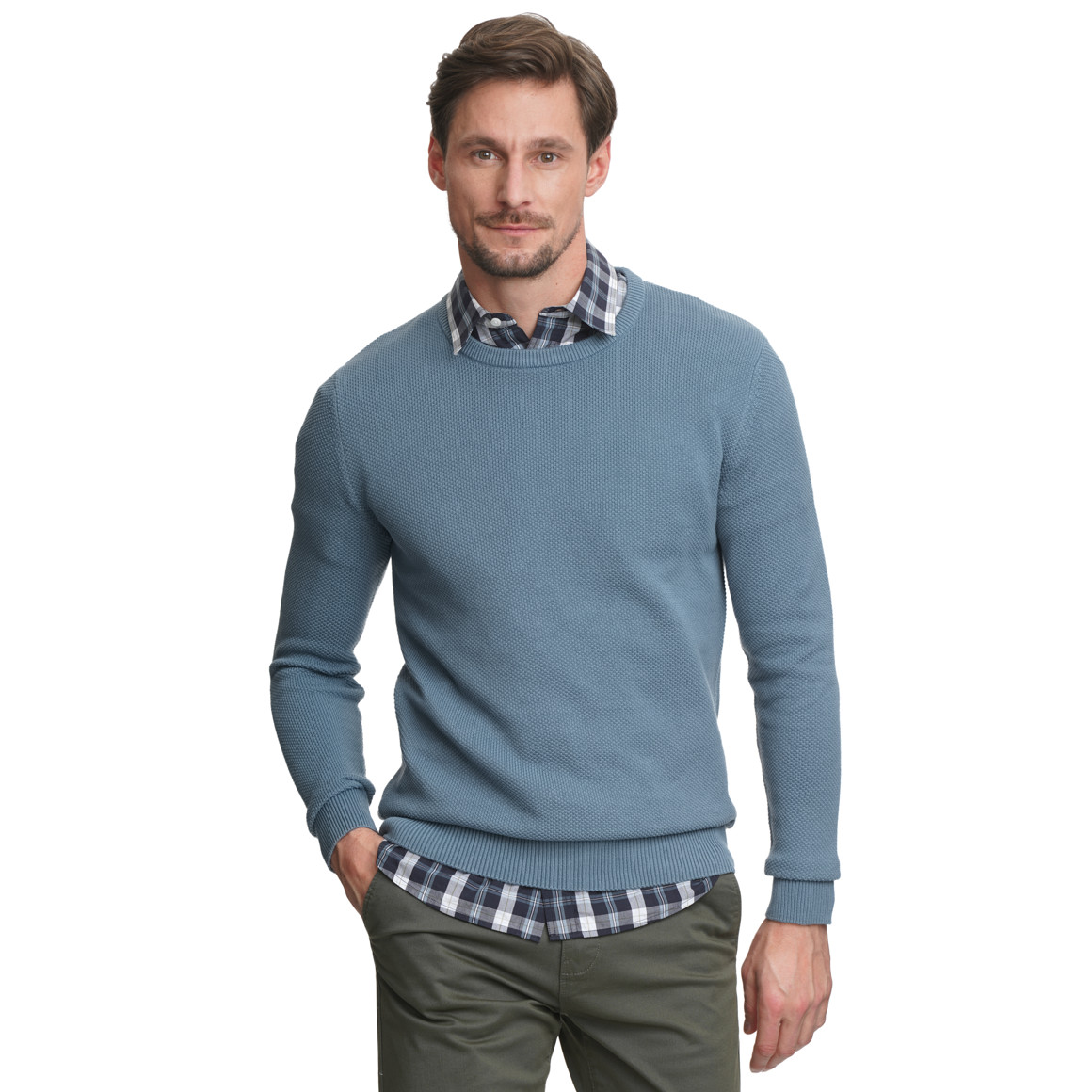 Herren Strickpullover mit Struktur