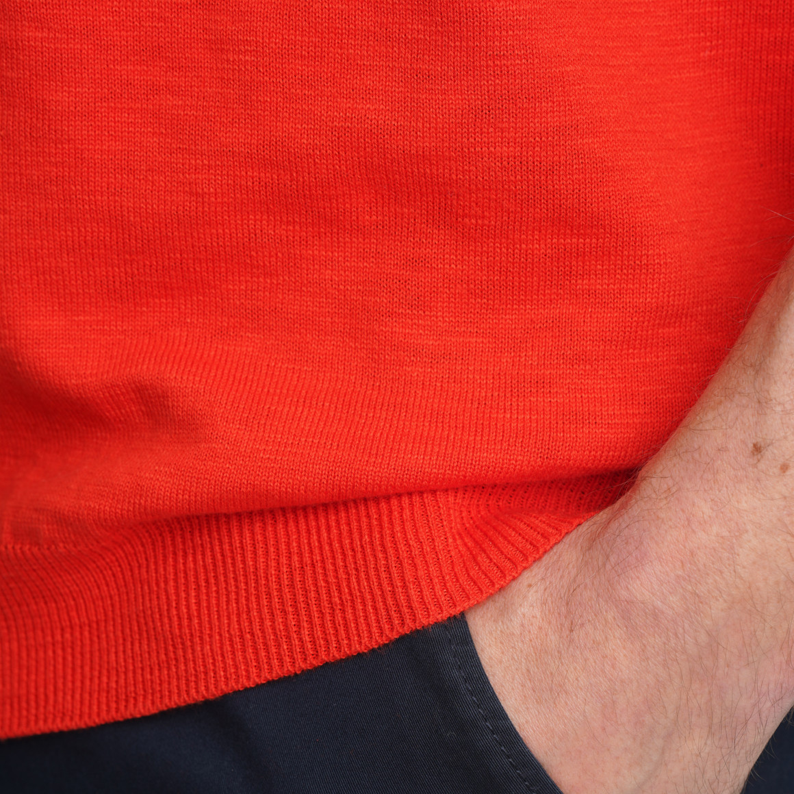 Herren Strick-Poloshirt aus Baumwolle