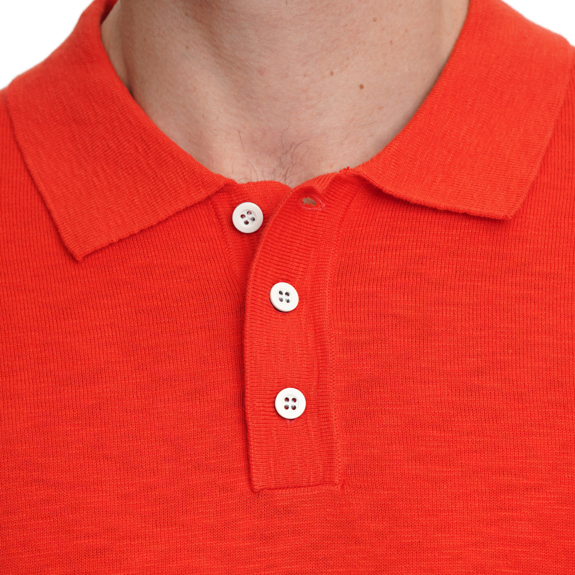 Herren Strick-Poloshirt aus Baumwolle