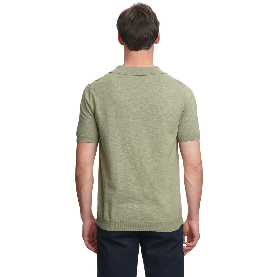 Herren Strick-Poloshirt aus Baumwolle