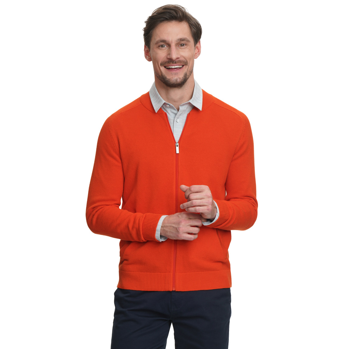 Herren Strickjacke mit Reißverschluss