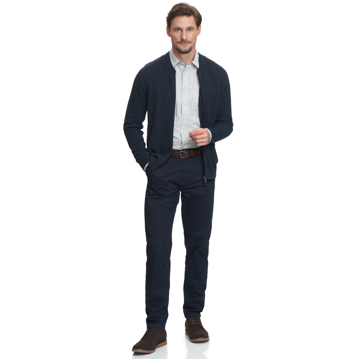 Herren Strickjacke mit Reißverschluss