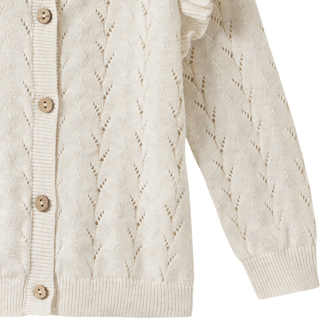 Baby Strickjacke mit Rüschen