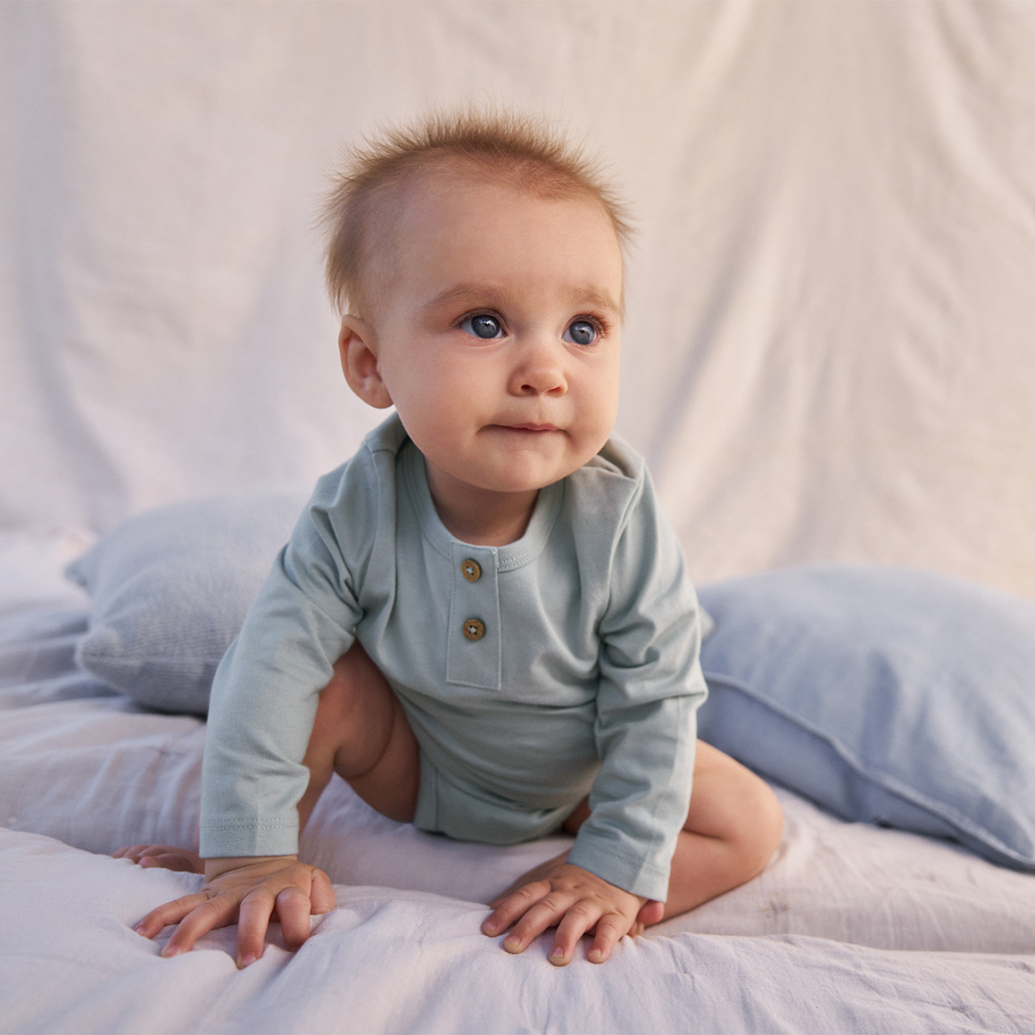 2 Baby Langarmbodys aus Bio-Baumwolle