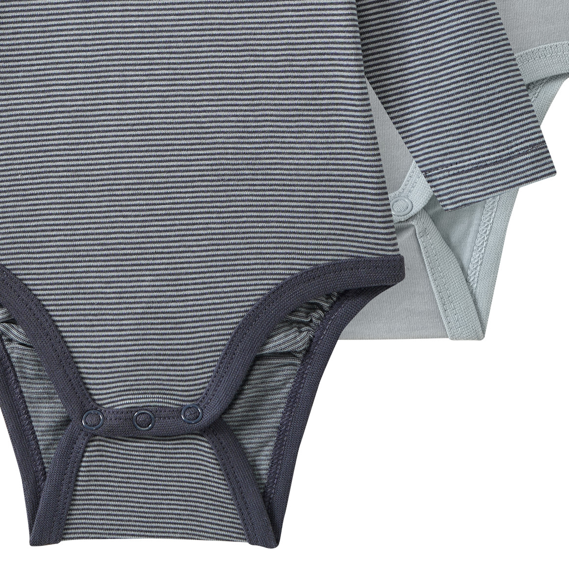 2 Baby Langarmbodys aus Bio-Baumwolle