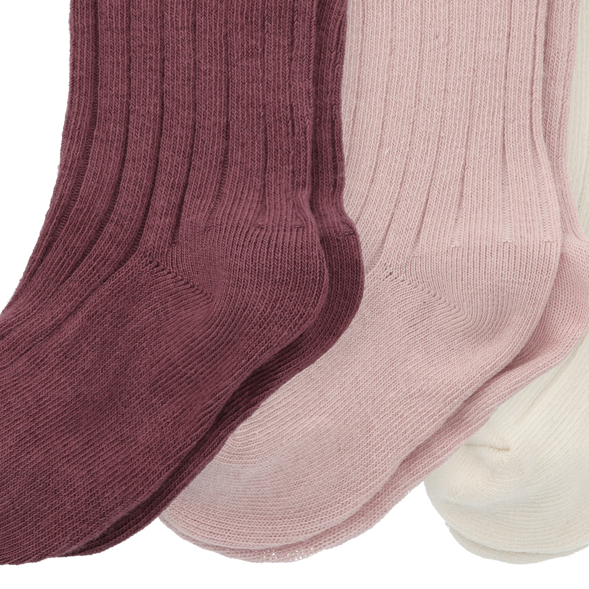 3 Paar Baby Socken mit Rippstruktur