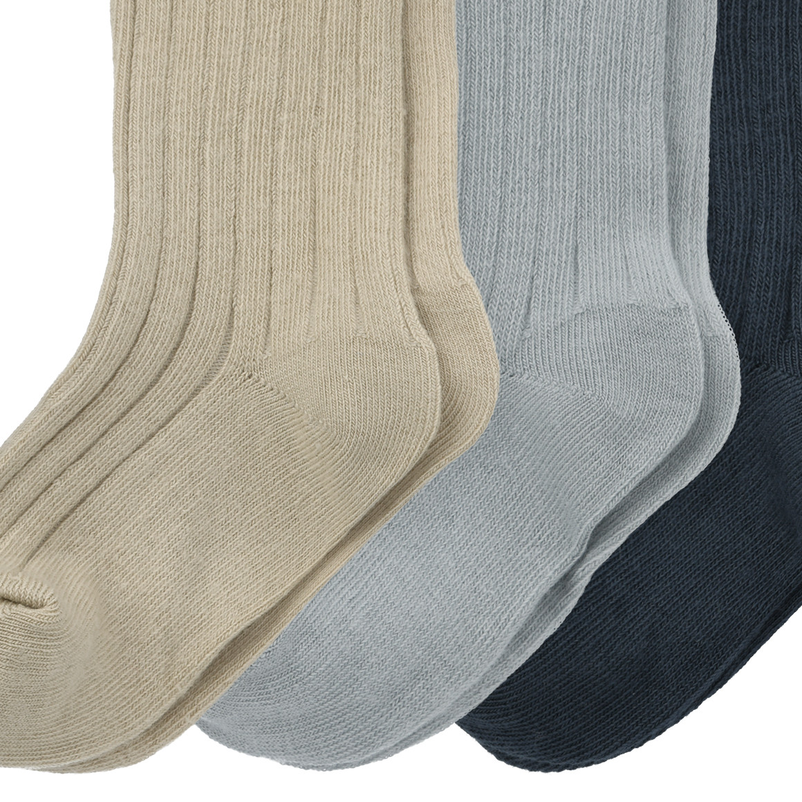 3 Paar Baby Socken mit Rippstruktur