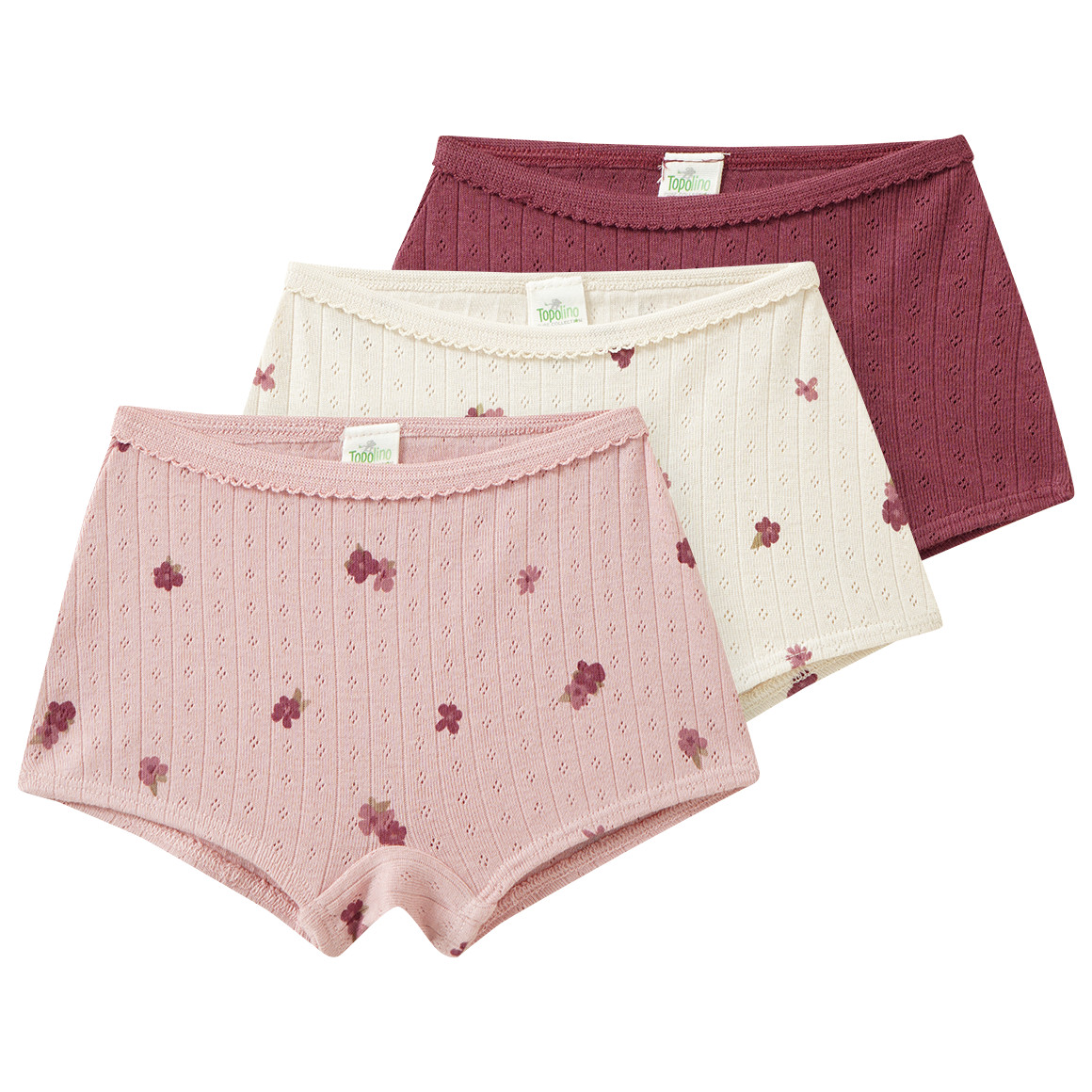 3 Mädchen Pantys aus Bio-Baumwolle