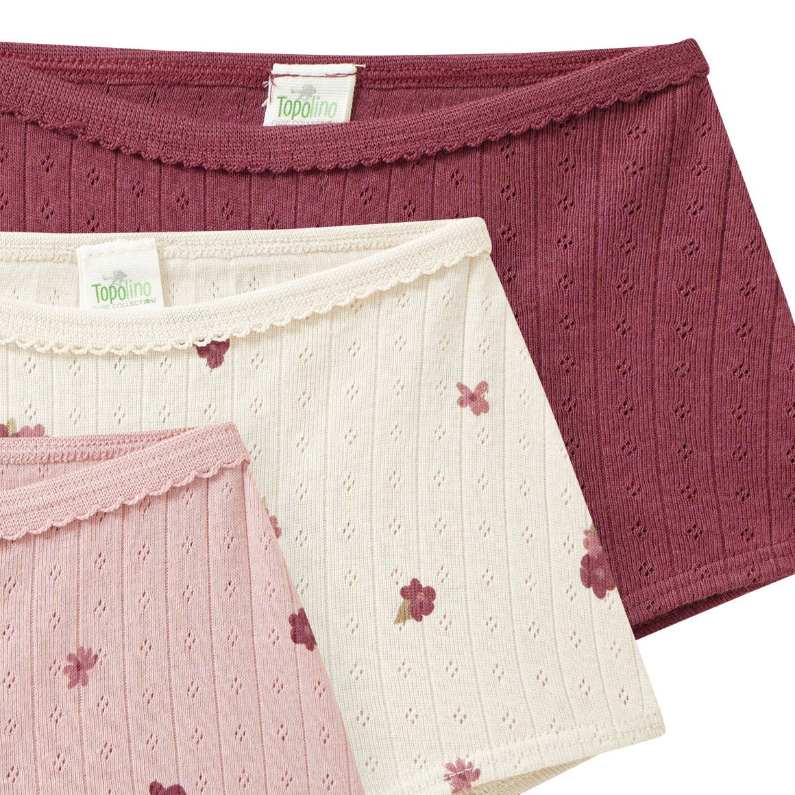 3 Mädchen Pantys aus Bio-Baumwolle