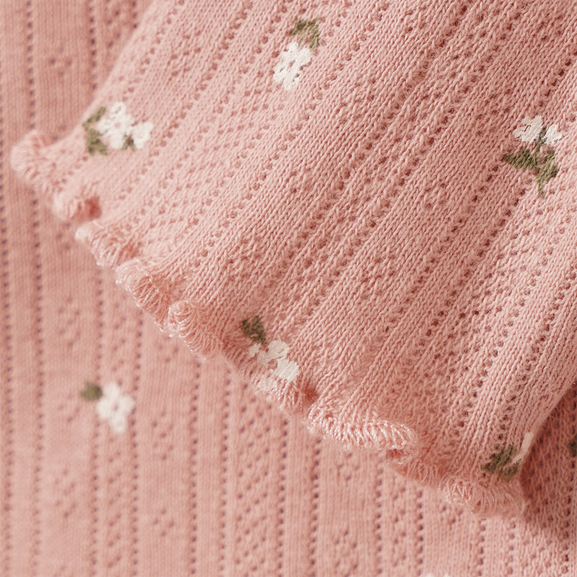 Baby shirt met lange mouwen en bloemetjes