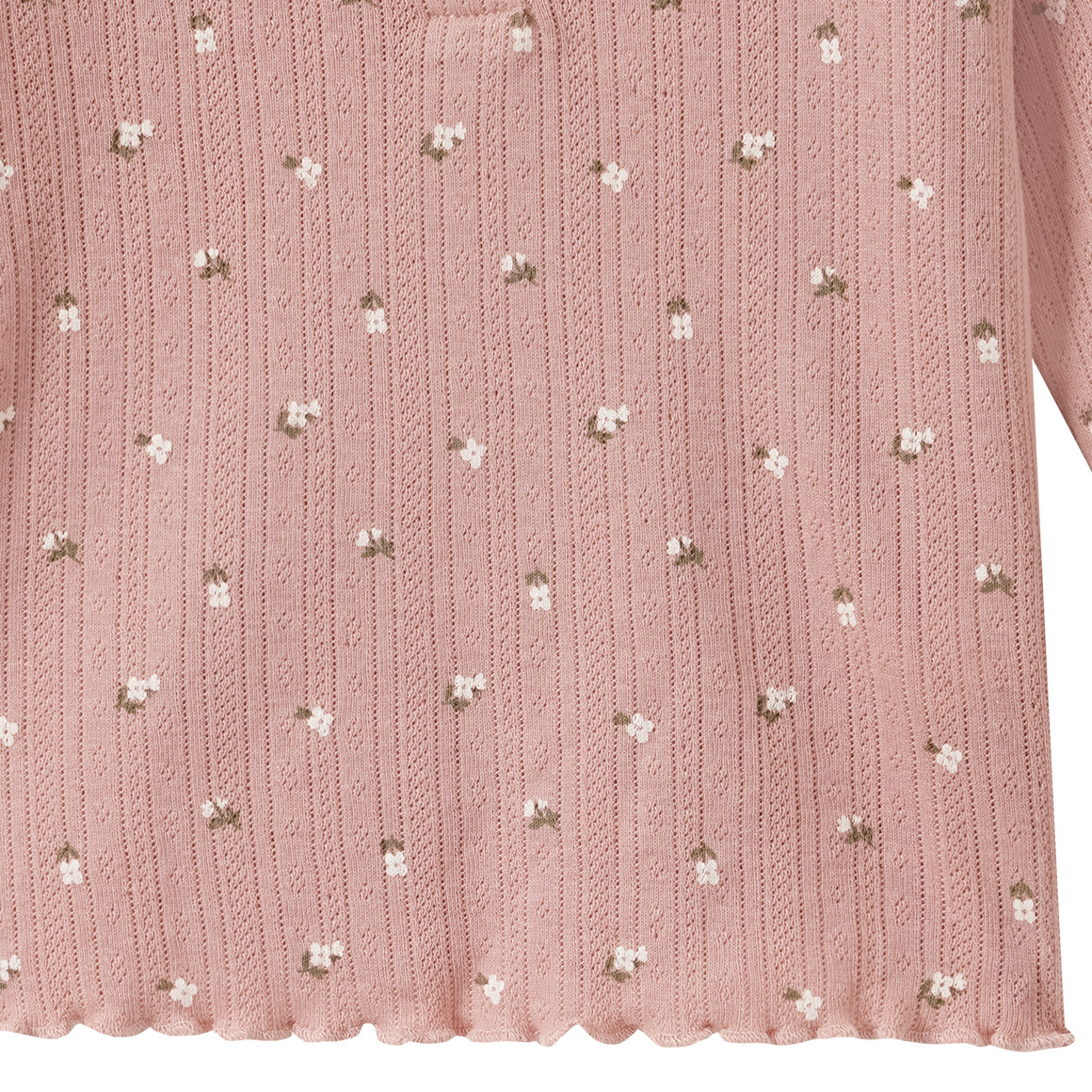 Baby shirt met lange mouwen en bloemetjes