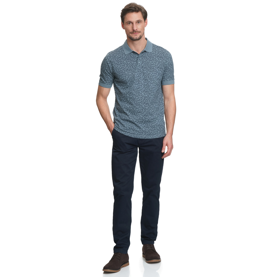 Herren Poloshirt mit Muster