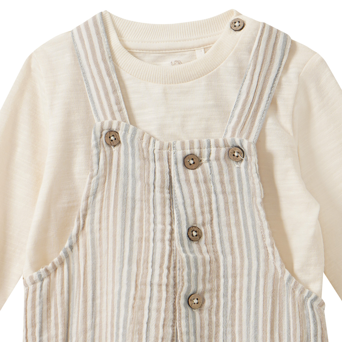 Newborn Set mit Latzhose und Langarmshirt