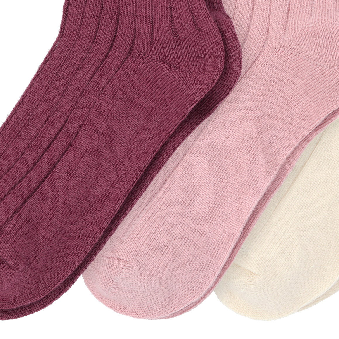 3 Paar Kinder Socken mit Rippstruktur