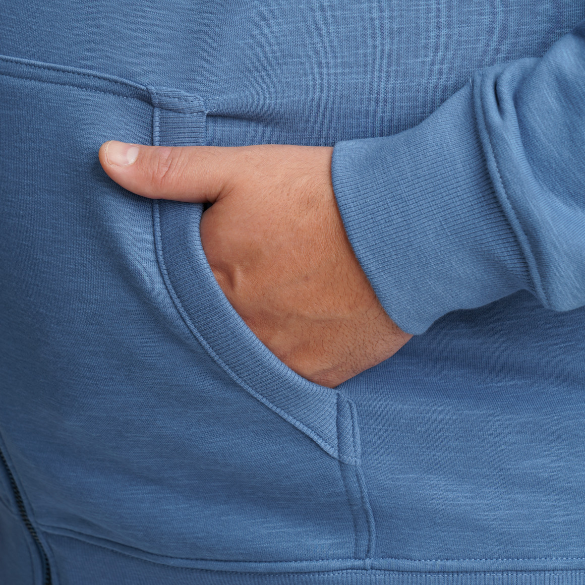 Herren Sweatjacke in Unifarben