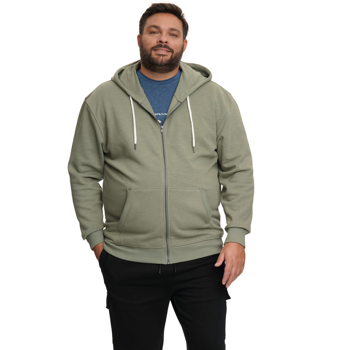 Herren Sweatjacke in Unifarben