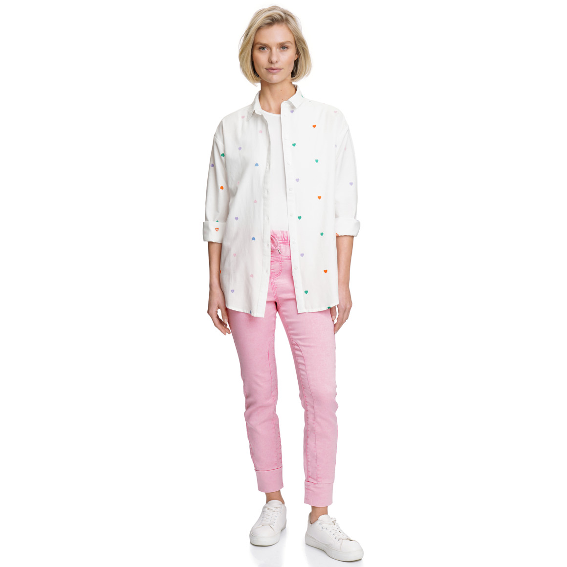 Damen Jeggings mit Used-Waschung