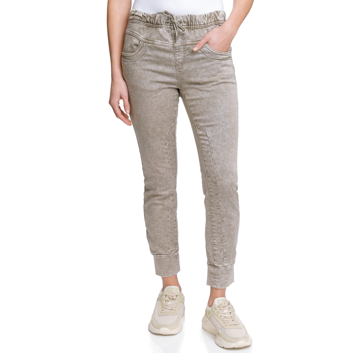 Damen Jeggings mit Used-Waschung