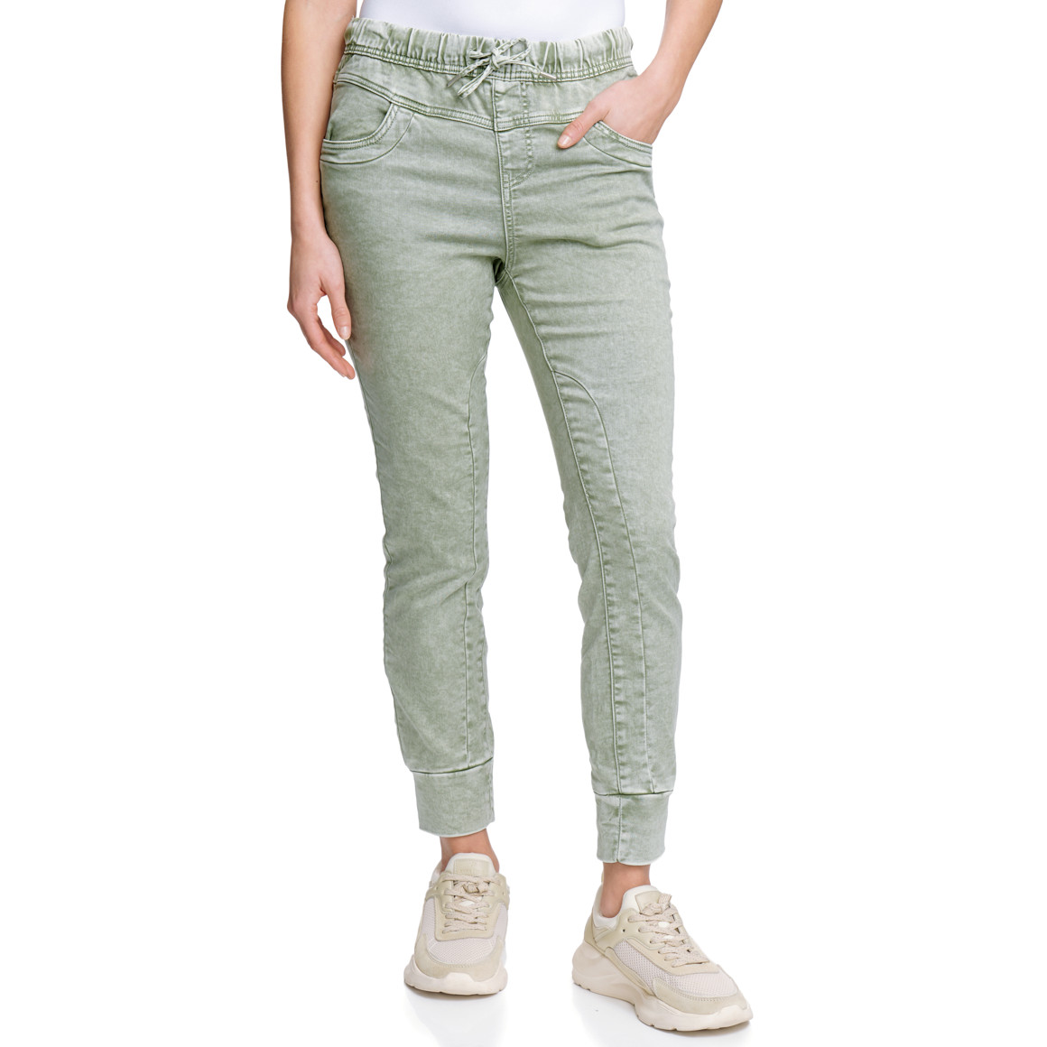 Damen Jeggings mit Used-Waschung