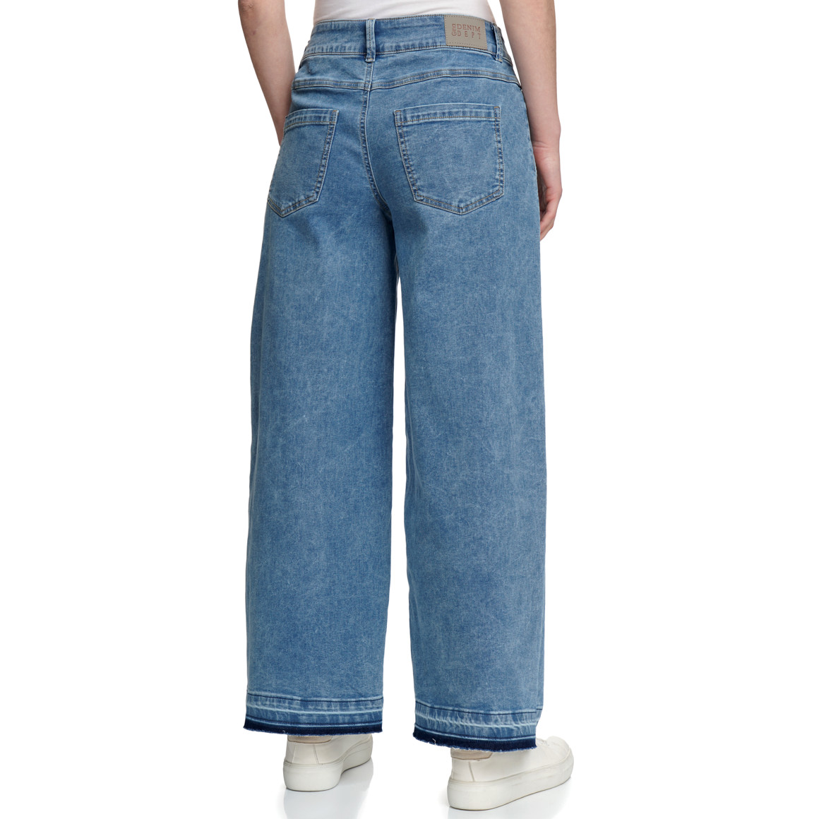 Damen Wide-Leg-Jeans im Cropped-Style