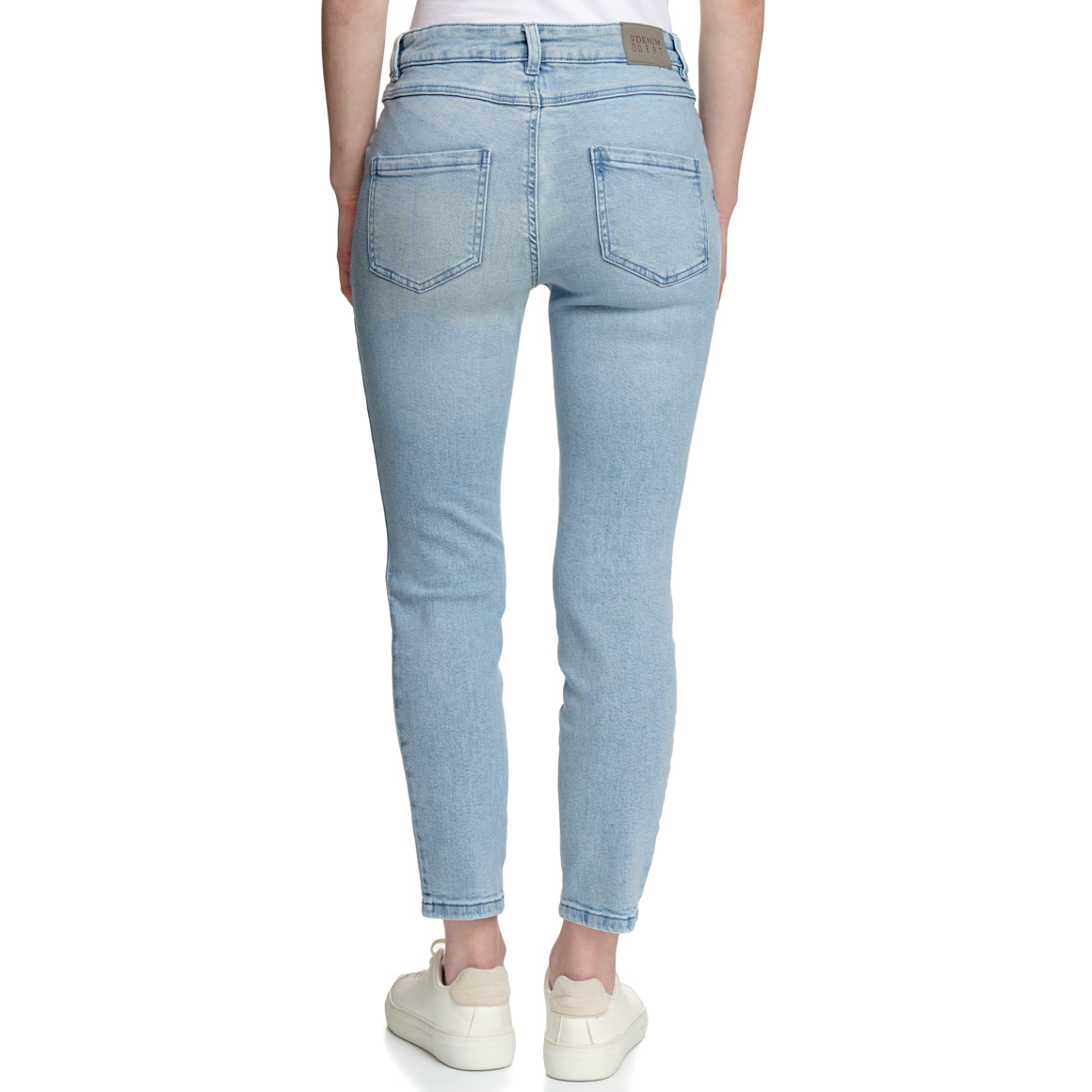 Damen Slim-Jeans mit Used-Waschung