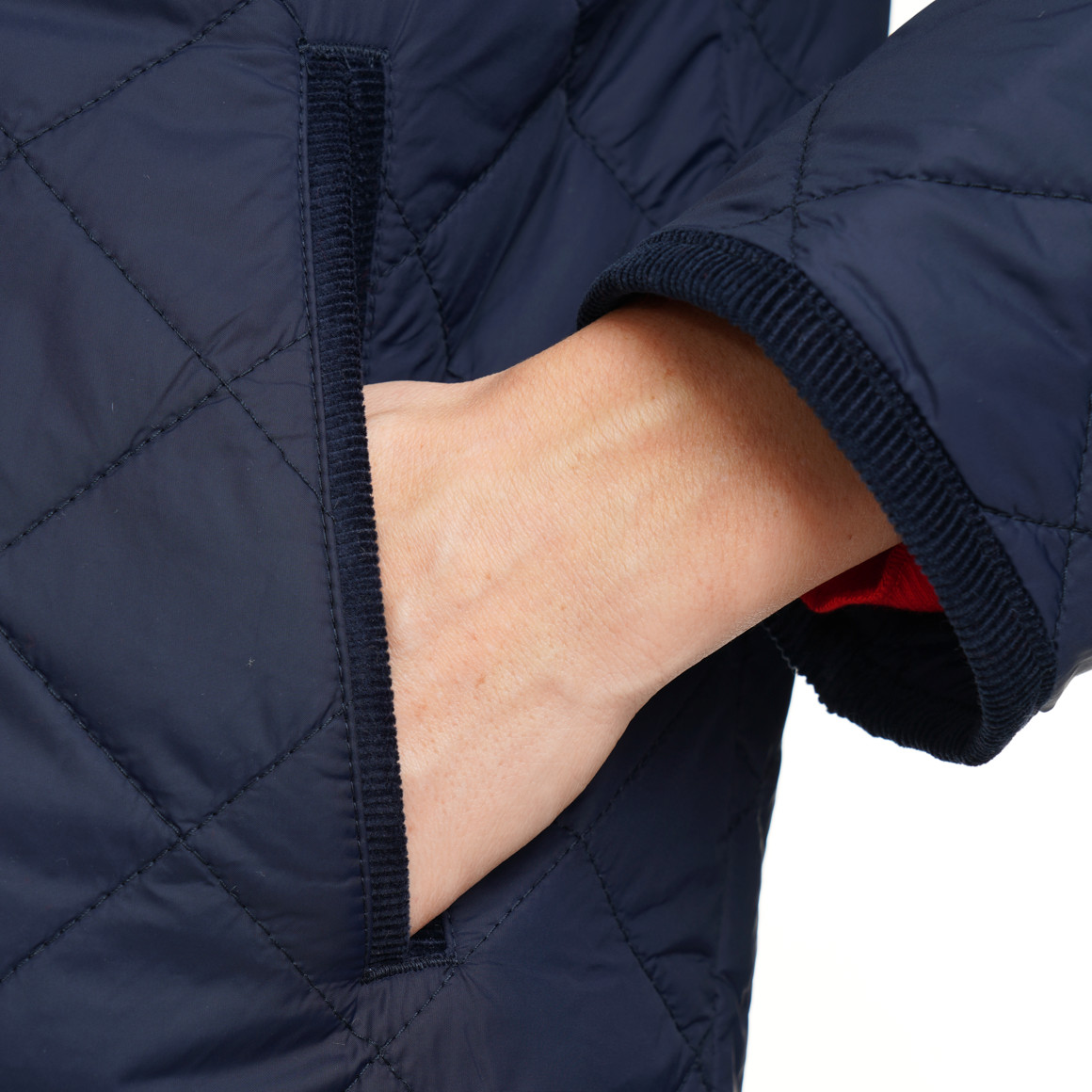 Damen Steppjacke mit Cordkragen