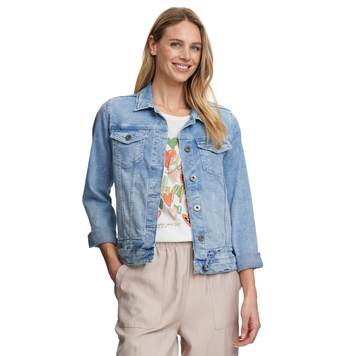 Damen Jeansjacke mit Knöpfen