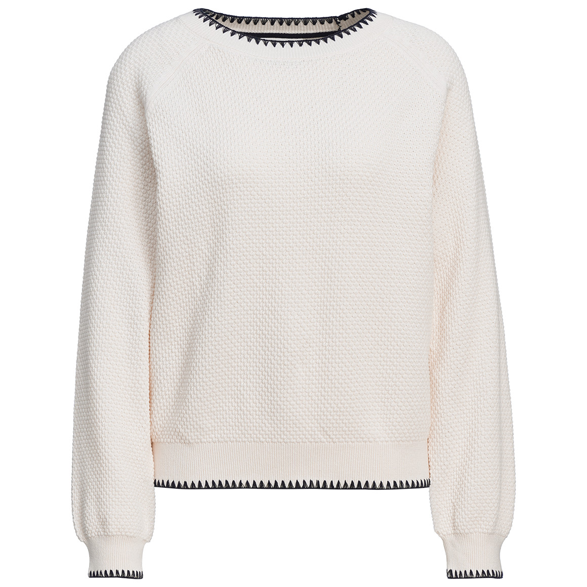 Damen Strickpullover mit Waffelstruktur