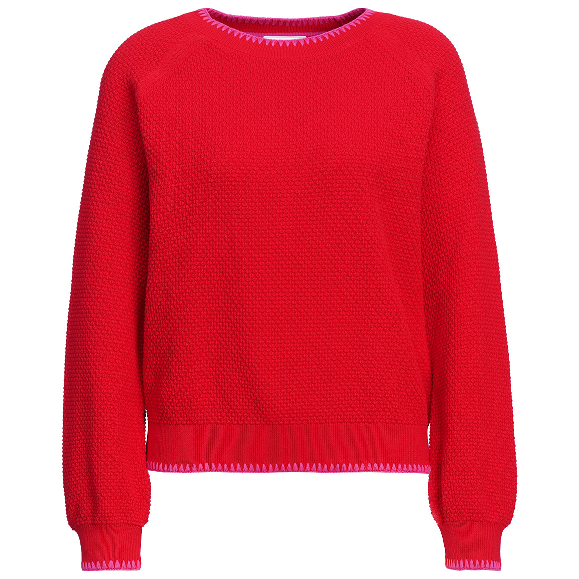 Damen Strickpullover mit Waffelstruktur