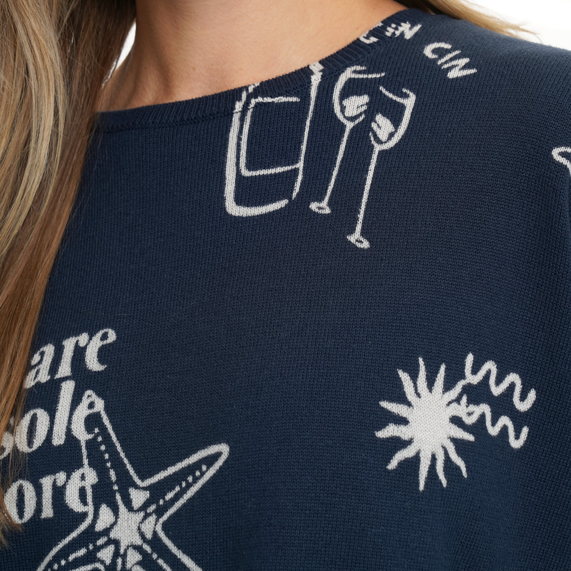 Damen Strickpullover mit maritimen Motiven