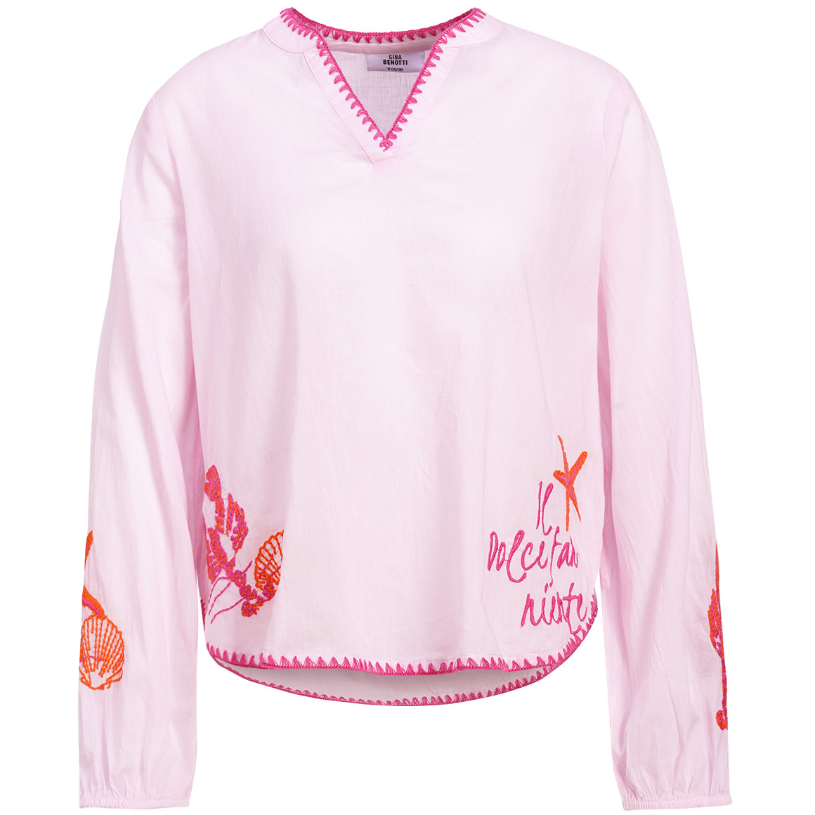 Damen Schlupfbluse mit Stickerei