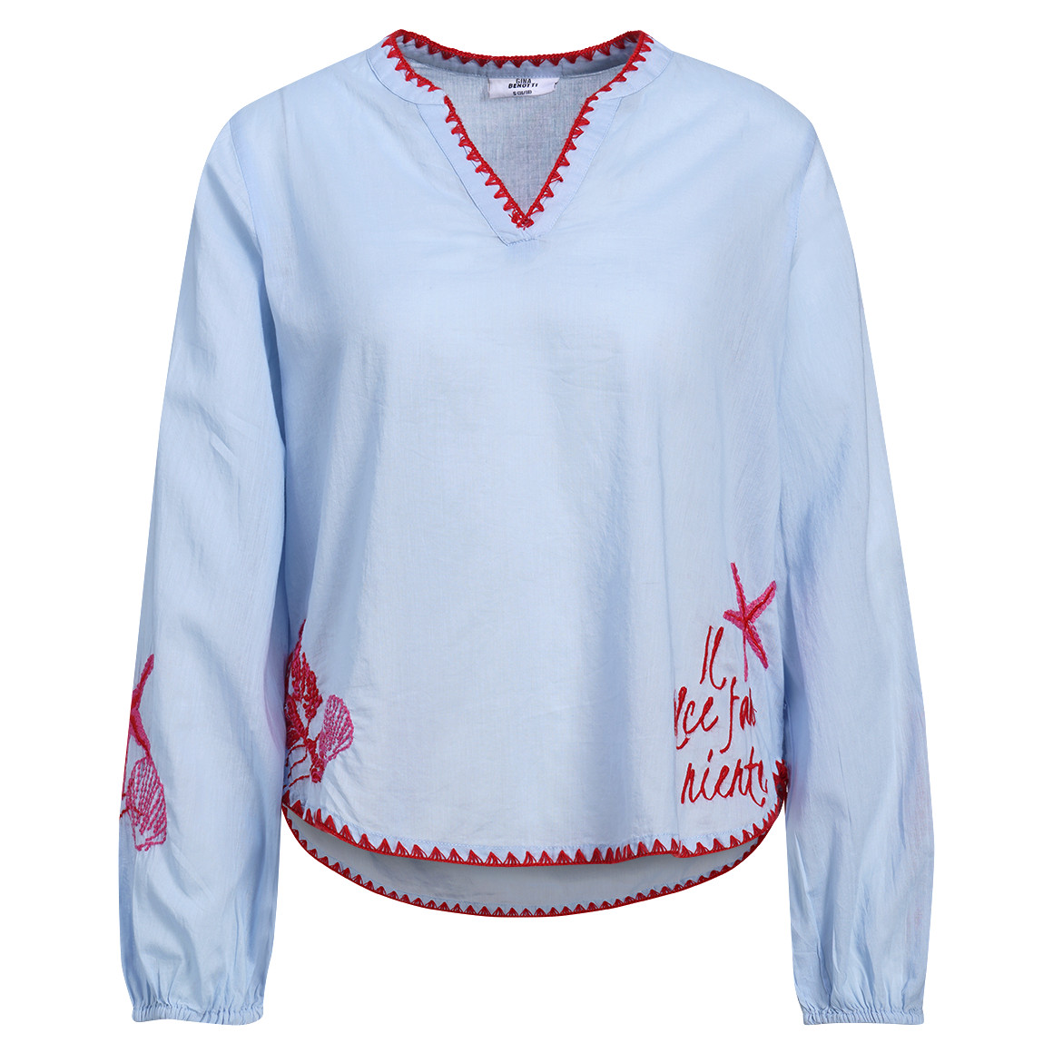 Damen Schlupfbluse mit Stickerei