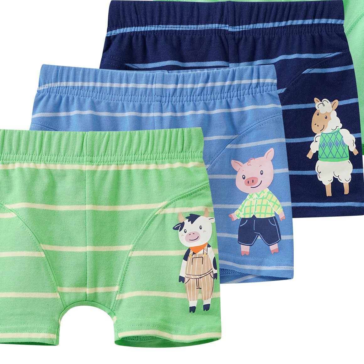 5 Jungen Boxer mit Bauernhof-Motiven