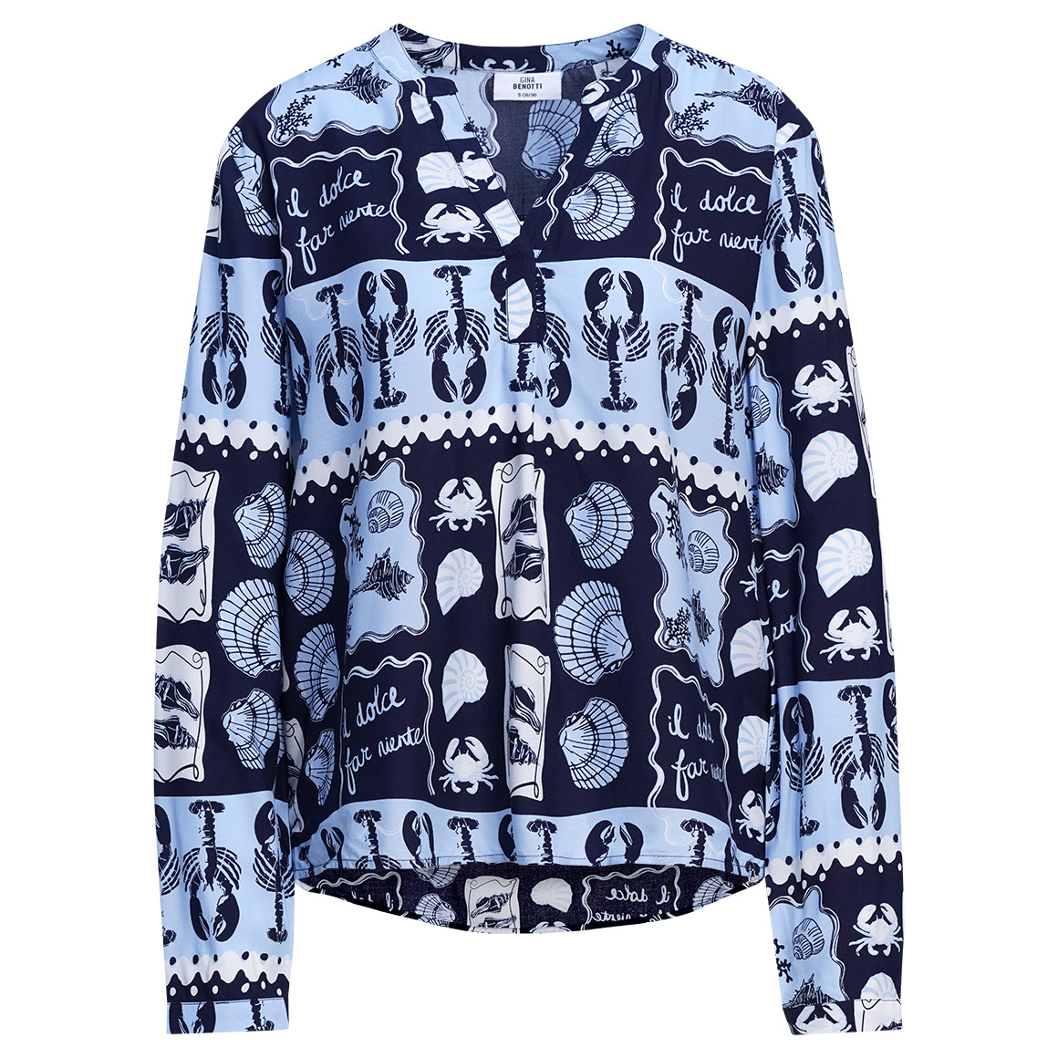 Damen Bluse mit Serafino-Ausschnitt